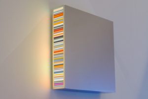 chrome square, leuchtkasten laserchrome grossdiapositiv led farbwechsel, patrick heide contemporary, london, 2013