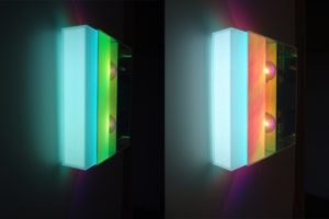 light block, plexiglas radiant led light with colour change, 2011