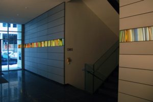 light and colour, laserchrome grossdiapositiv metall glas, deka immobilien investment frankfurt, leomax münchen, 2003