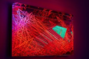 fractal, metal mirror plexiglas led light dmx-controller, samuelis baumgarte gallery, bielefeld, 2016